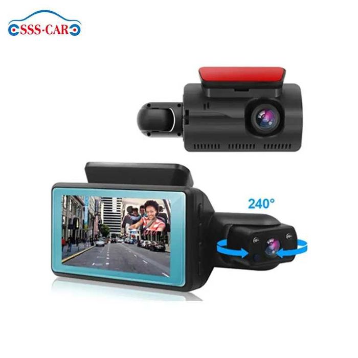 Camera auto de bord, full HD, 1080P, 2 camere, ecran IPS de 3,5 inch