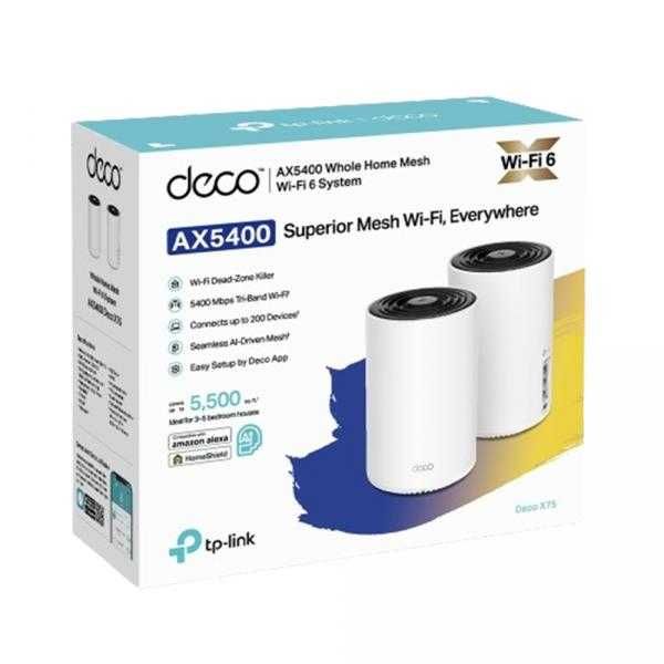 TP-Link Deco X75 (2-pack) / AX5400 Mesh Wi-Fi 6 System Роутер (Router)