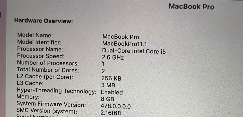 MacBook Pro (Retina, 13-inch, Late 2013)