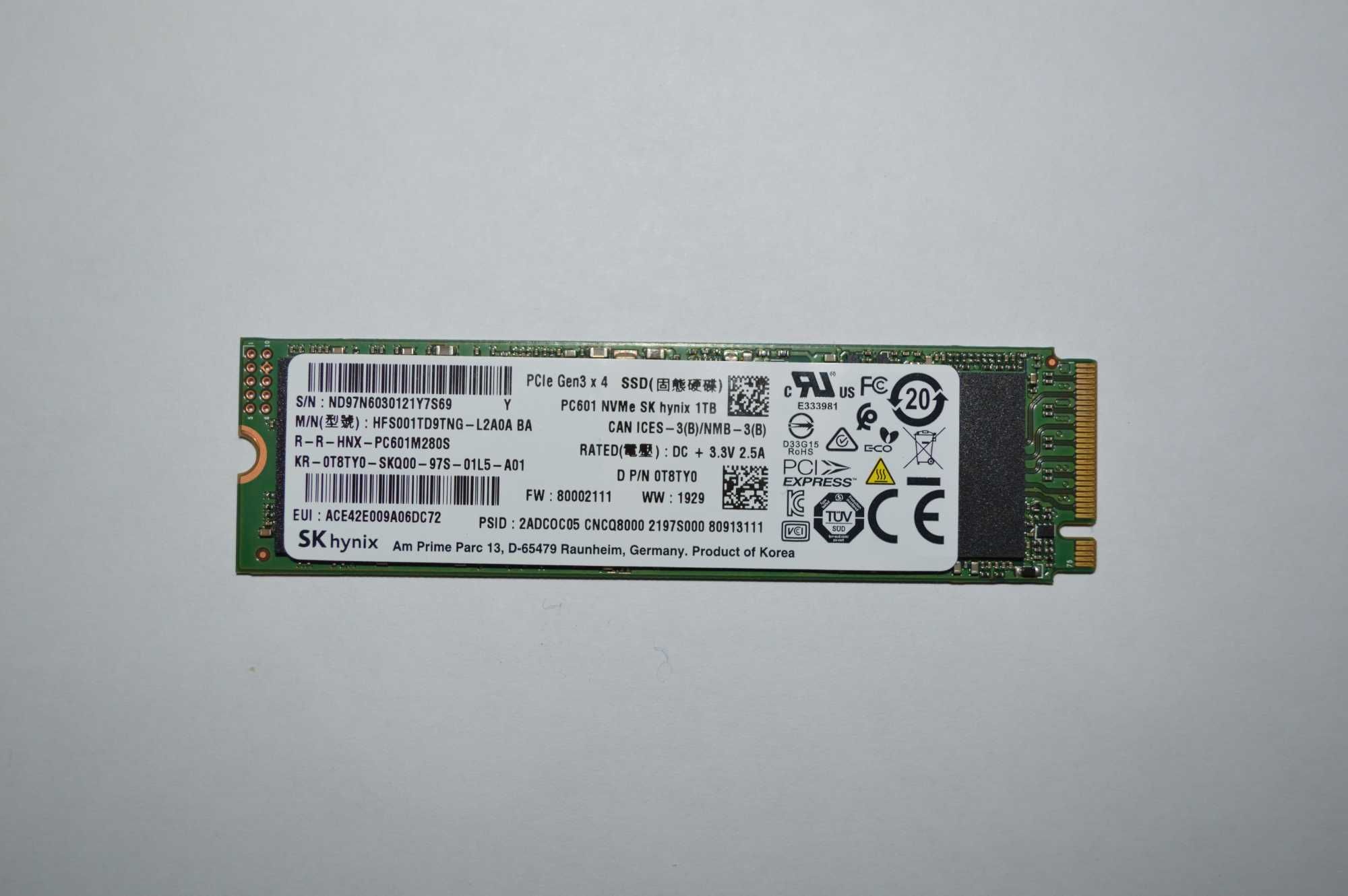 Solid-State Drive [SSD] Hynix, 1TB M.2, NVME