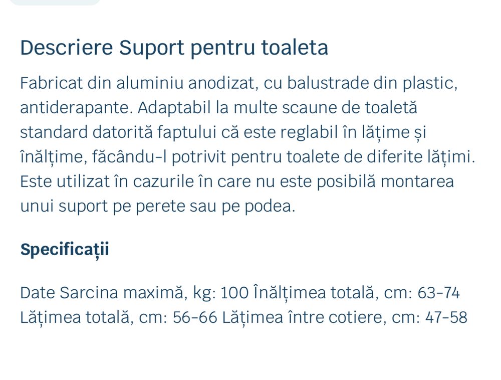 Suport pentru toaleta
