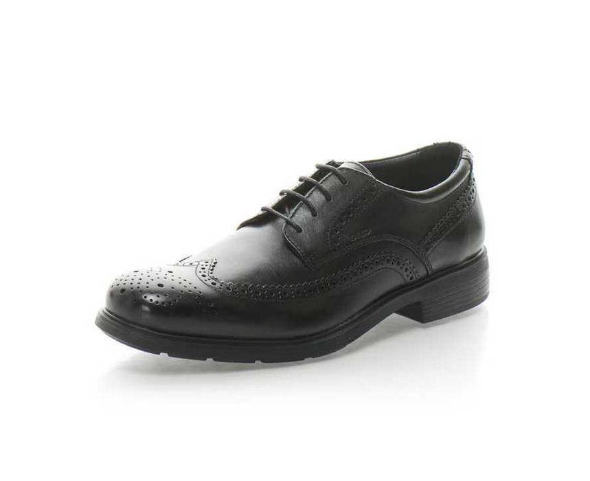 Geox, Нови кожени обувки Brogue Dublin, Мъжки, Черни, 42