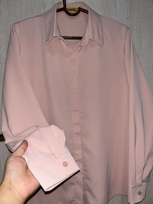 Персиковый рубашка женский