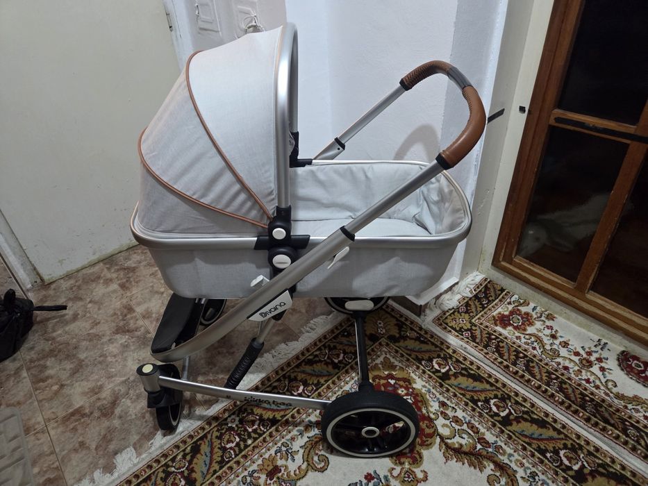 Kikka Boo - Бебешка количка 'Divaina' 3в1 Melange grey + чанта