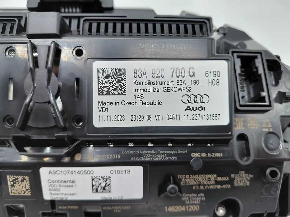 83A920700G Audi Q3 F30 Виртуален километраж Virtual Cluster
