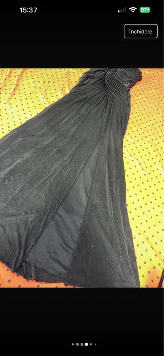 Rochie neagra cu sclipici nașă Paula Richi