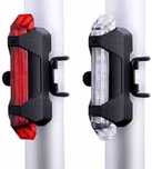 Set Lumina Alba + Rosie pentru biciclete