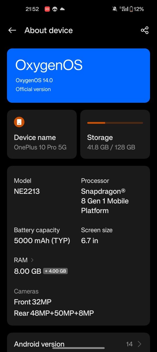 Oneplus 10 Pro 128 GB,  in garantie, accesorii + 2 huse