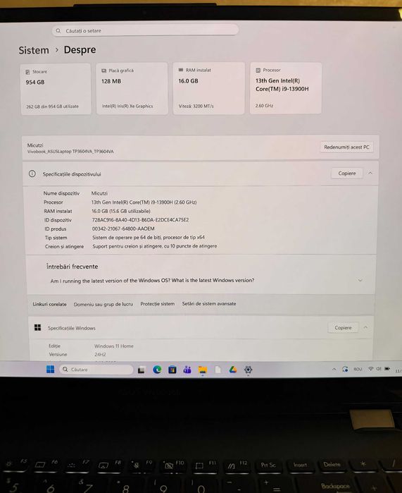 Laptop 2-în-1 ASUS Flip OLED 3.2K 120Hz, Procesor i9, Touchscreen