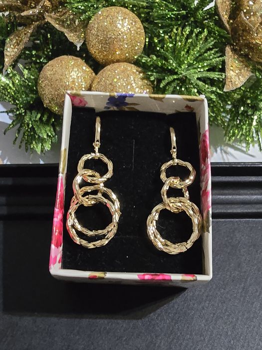 Cercei placati cu aur 14 karate