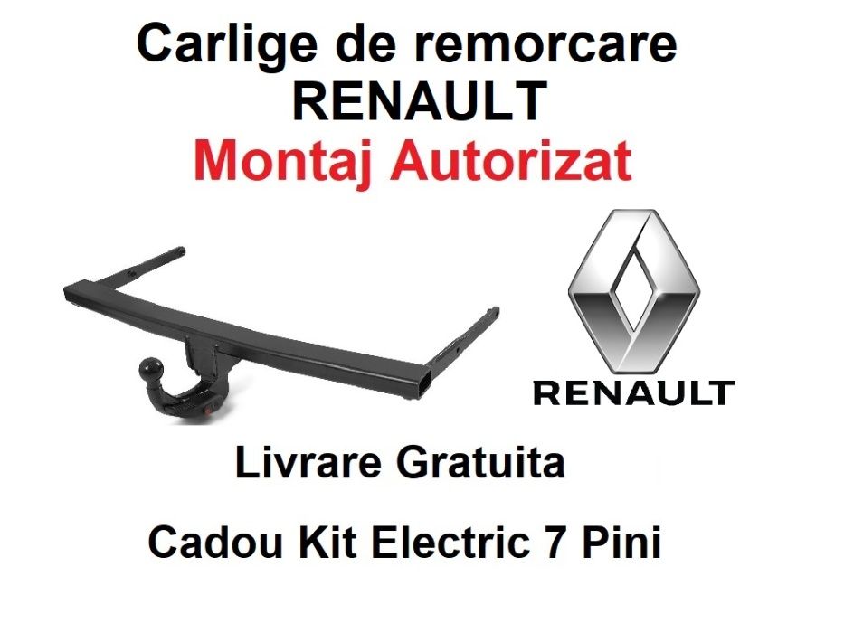 Carlig Remorcare RENAULT Kangoo - Omologat RAR si EU -Montaj Autorizat