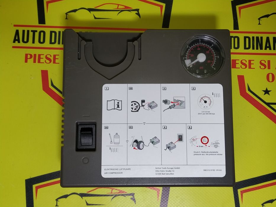 Compresor auto umflat roti kit pana original Vw Seat Skoda Audi 180w