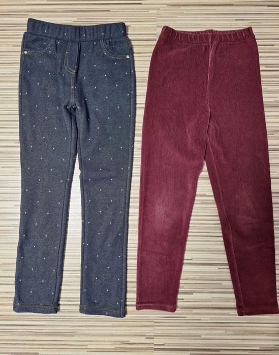 Lot 6-7 ani (122) leggings + 2 dresuri noi.