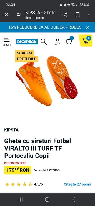 Ghete fotbal Kipsta Decathlon