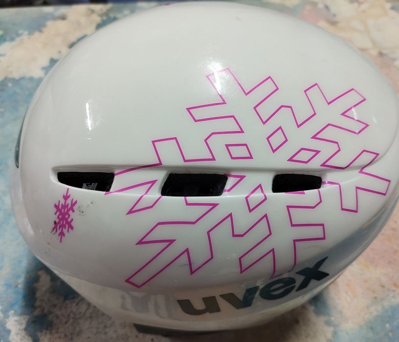 Cască ski albă Uvex 55 - 58cm