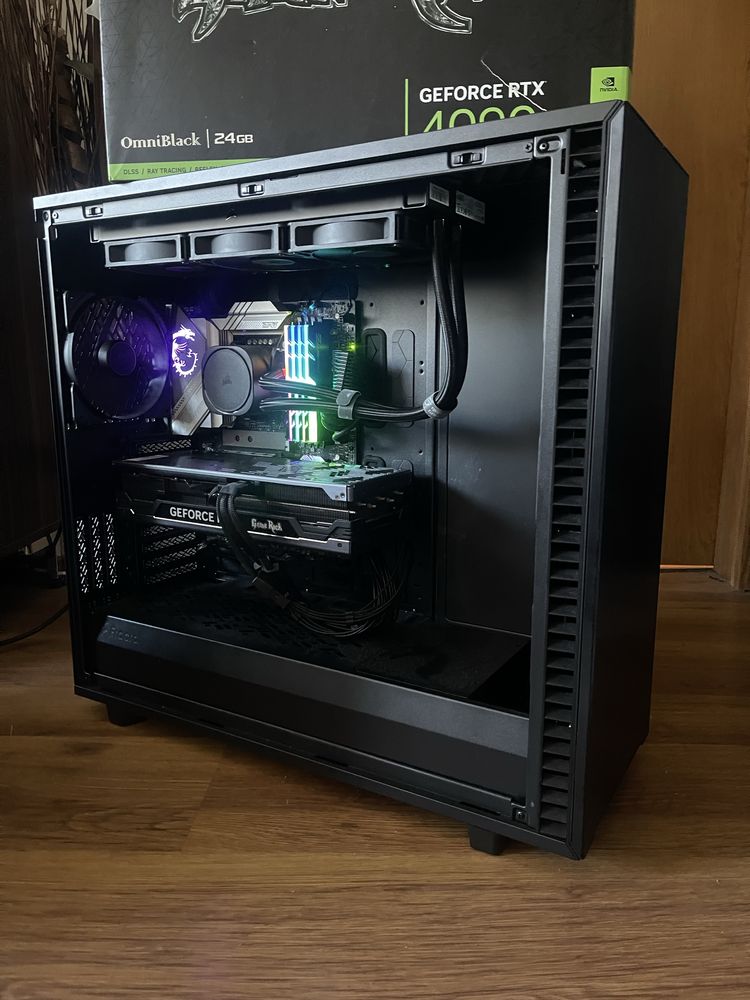 Мощен компютър/ I9 13900KS/Водно/128GB/RTX 4090 24GB/4TB SSD
