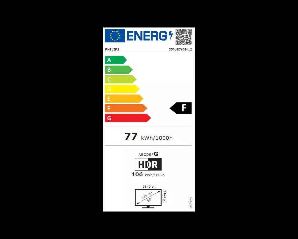 Нов телевизор Philips LED 55PUS7609, 55" (139 см), Smart TV, 4K