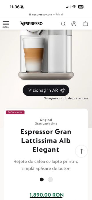 Espressor Gran Latissima Nespresso