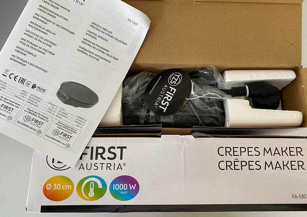 Котлон за палачинки 30см 1000W електрически тиган плоча катми