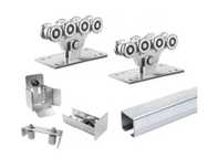 Kit poarta autoportanta in consola cu 8 role, sina galvanizata 70x60mm