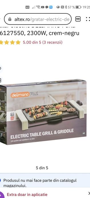 Gratar electric Delimano Perla