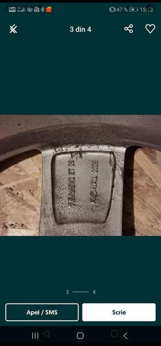 Vand Jante originale Audi (made in Germany) cu capace incluse
7.5Jx19H