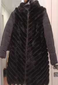 Комбинированная куртка с норкой, облегчённая