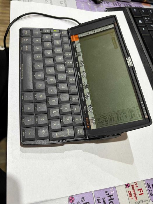 Psion Series 5 handheld PDA - Colecție, Balamale OK + Card CF 256MB