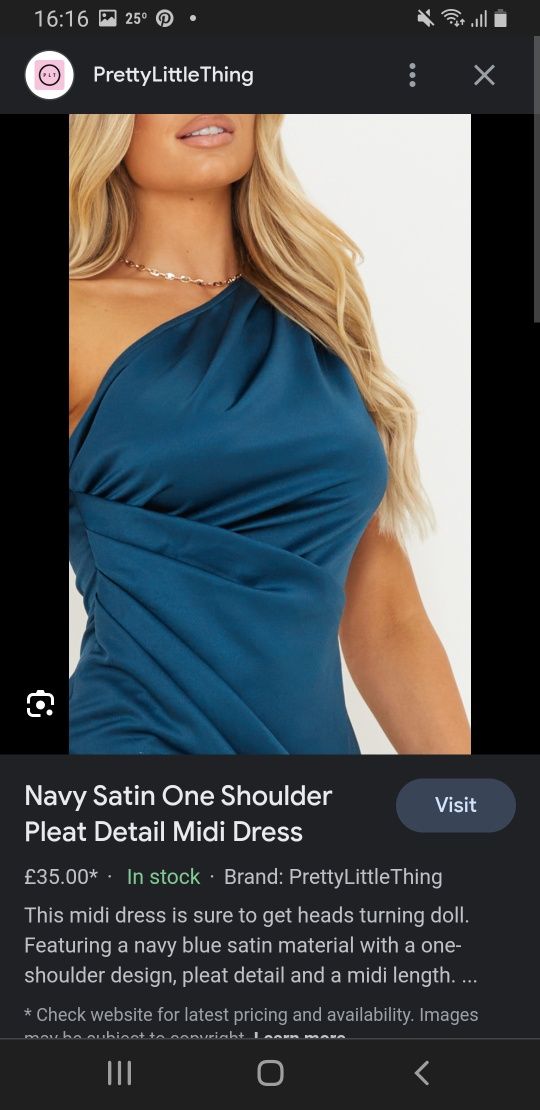 Rochie eleganta satin PrettyLittleThing