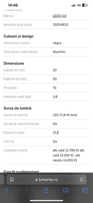 Lampi de perete exterior skat
