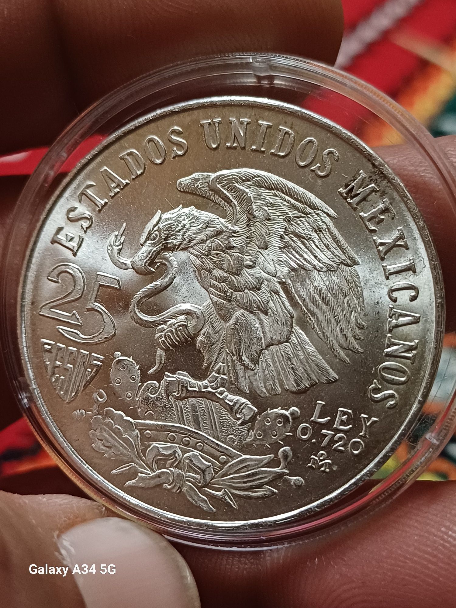 25 песос Мексико 1968 сребро!