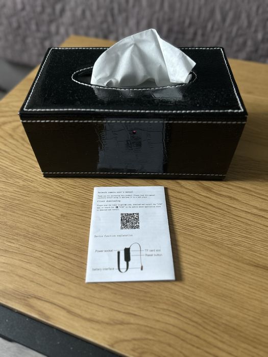 Camera spion curie servetele + card microsd Kingston 128GB