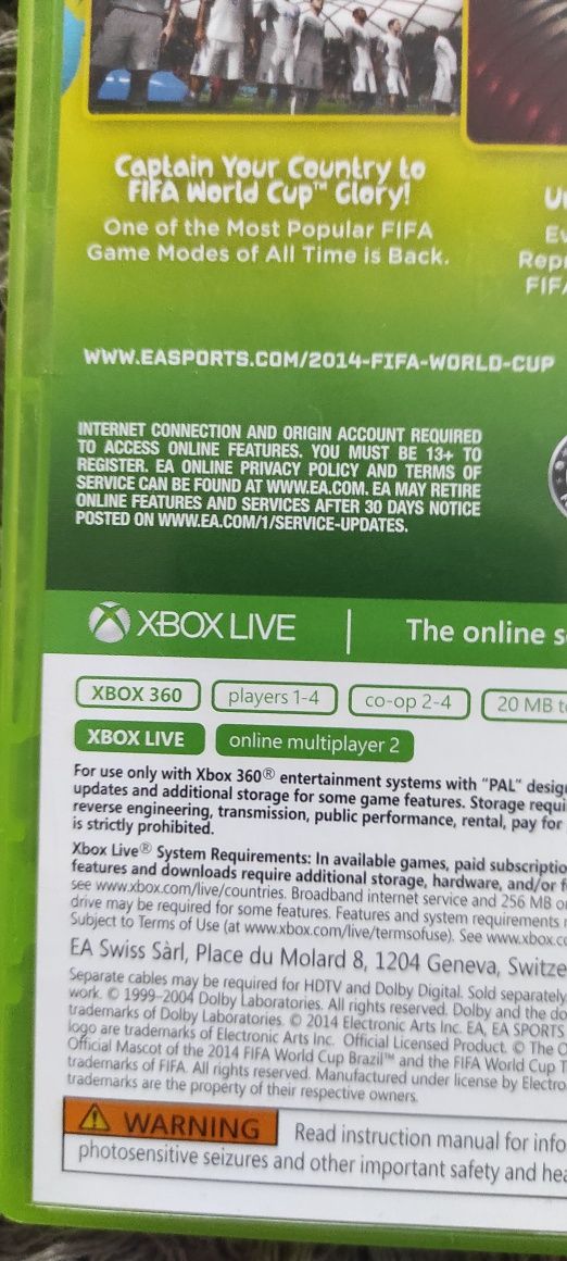 TRANSPORT 14 lei Joc Fifa 14/2014 World Cup Brazil Xbox360 + Romania