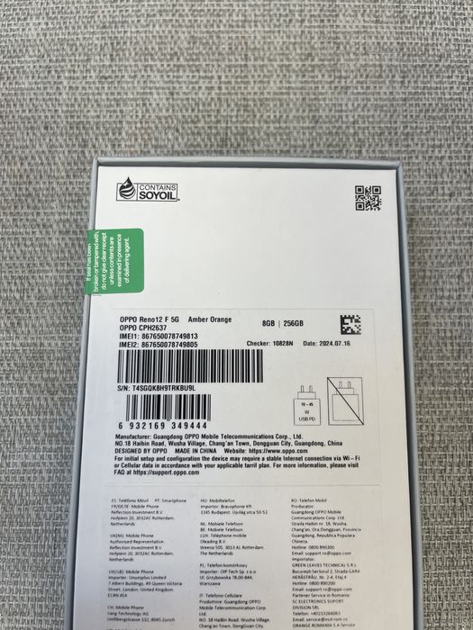 Oppo reno 12F 5g 8/256 Gb