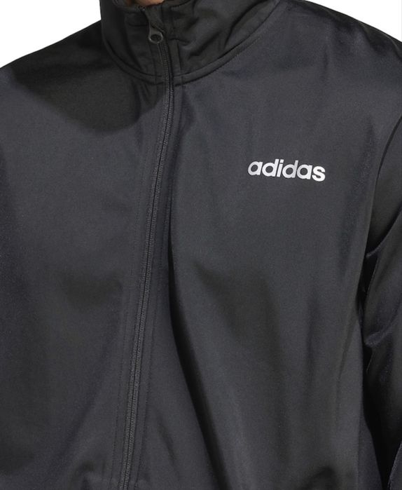 adidas Sportswear, Спортен екип с висока яка, Черен, Сив, ХЛ
