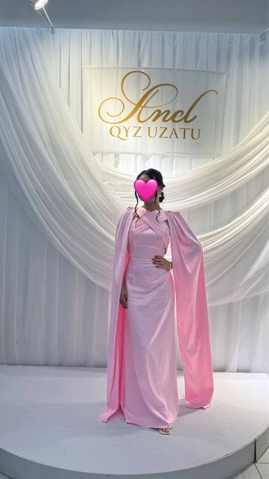 Розовое платье на той вечернее размер S