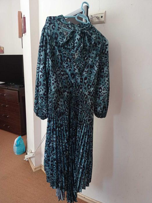 Rochie plisata din satin superba