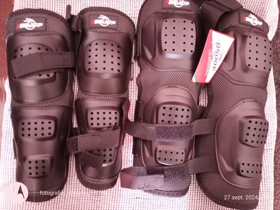 Set protecție genunchi, coate pentru motocicletă, bicicletă, trotinetă