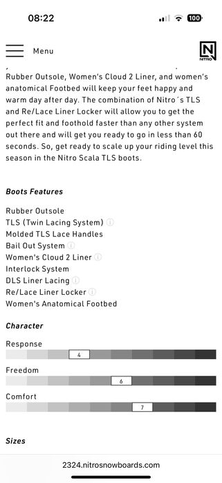 Bootsi snowboard Nitro Scala TLS