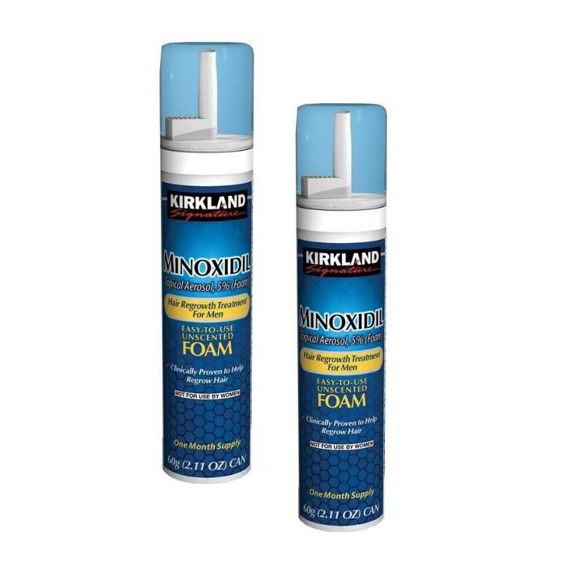 Spuma - Minoxidil Kirkland 5%, 2 Luni Aplicare, Tratament Pentru Barba