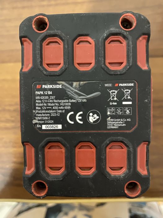 Baterie Parkside 12v 4Ah
