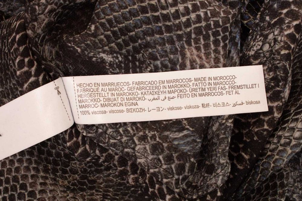 Massimo Dutti дамска блуза змийски принт вискоза 36 S