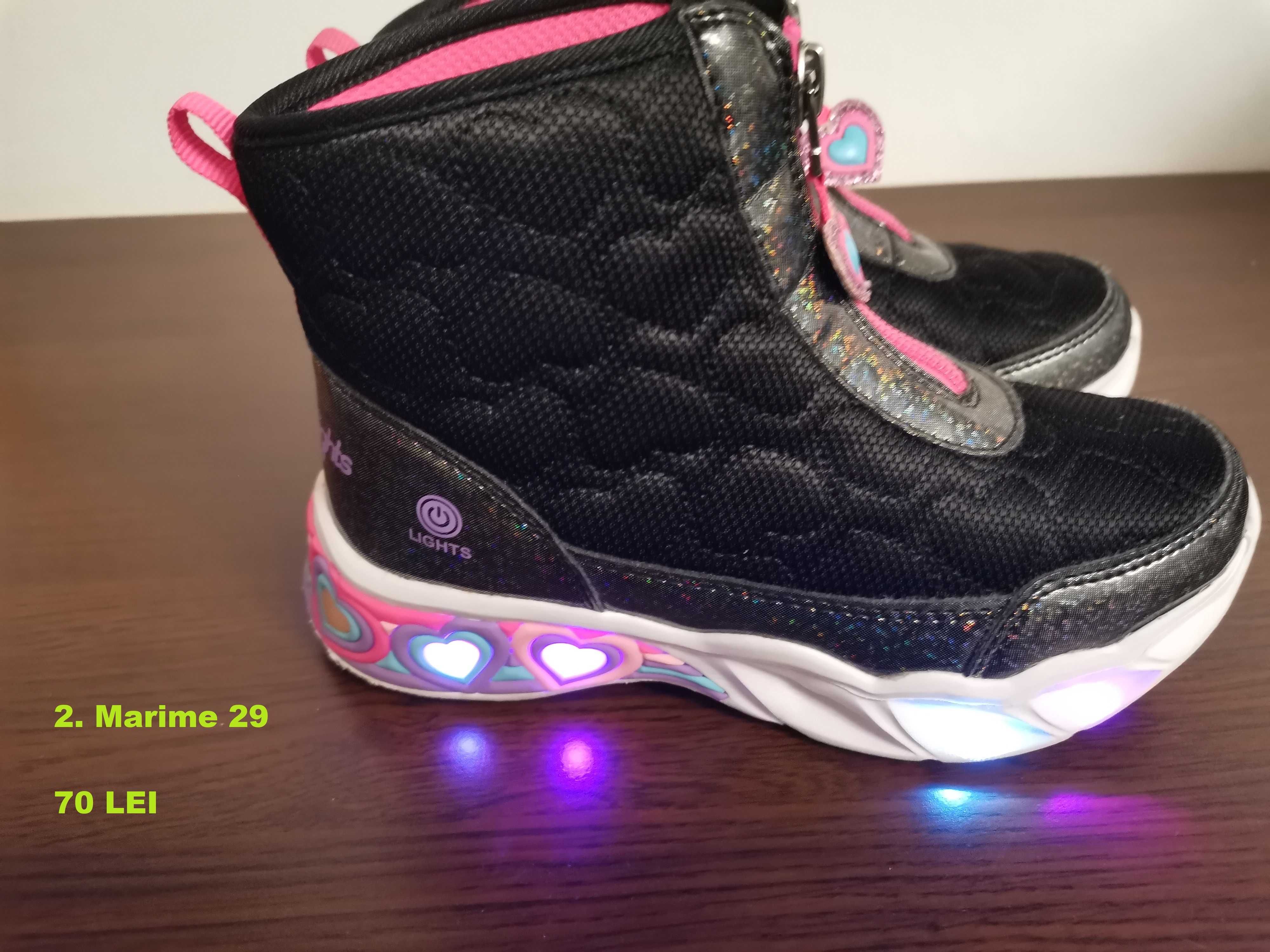 Vand ghetute copii Skechers nr. 29 cu luminite