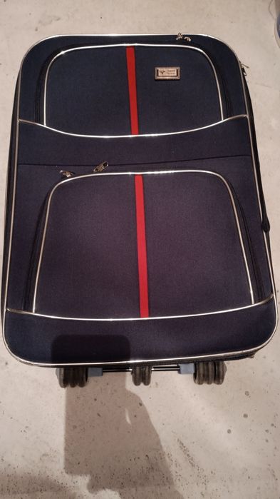 Troller/Bagaj de mana albastru inchis57x40x20