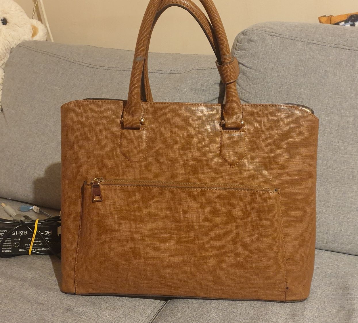 Кафява чанта еко кожа Zara#