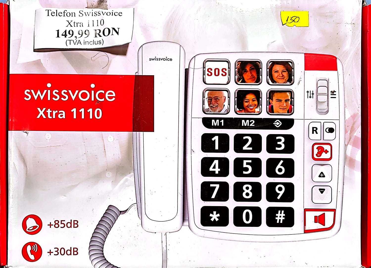 Telefon Fix pt vârstnici Swiss Voice Xtra 1110 Alb