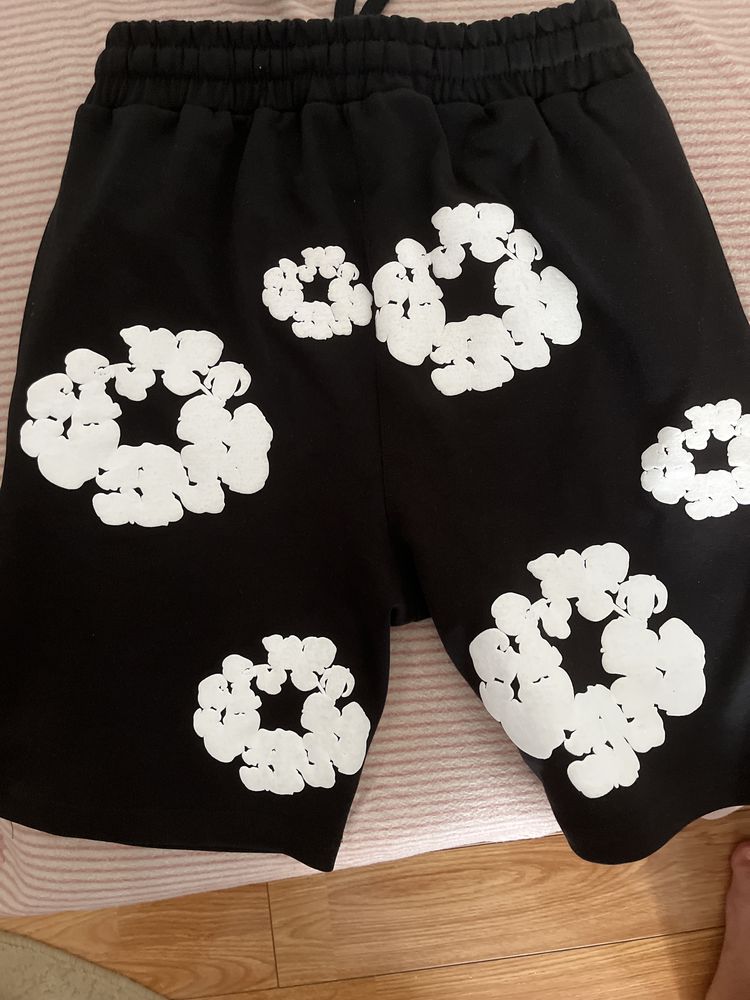 pantaloni scurti denim tears
