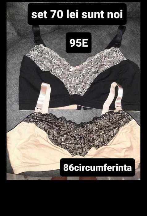 Set sutiene alaptat noi bumbac organic