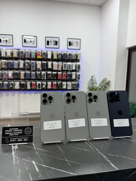 iPhone 15 Pro Max - 256Gb si 512Gb - Ca NOI - Impecabile - Garantie!