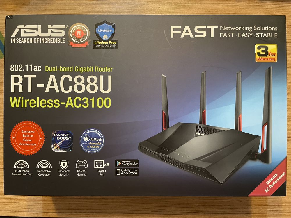 Router wireless ASUS RT-AC88U Black